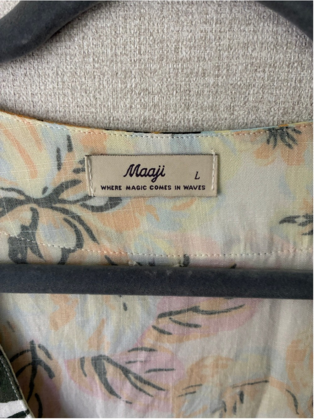 Women's Maaji Floral Mini Dress Size L White Yellow - Picture 2 of 5
